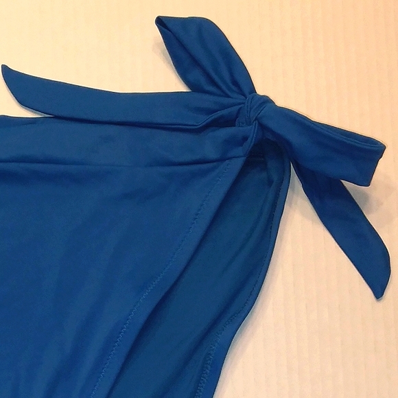 New Plus Size Women's UPF 50 Sapphire Blue Side Tie Bikini Bottoms XL 16W-18W - Picture 14 of 15